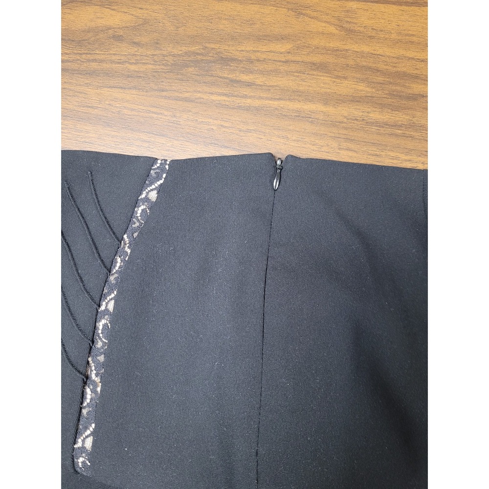 DRAMA Black Lace Trim Blazer 2 piece Suit Women Sz 6‎ Elegant Evening Occasion - Picture 4 of 10